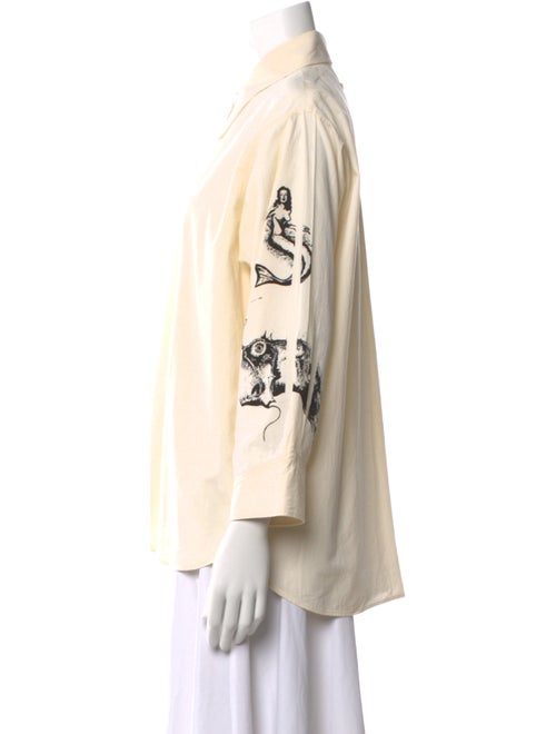 Prada 2022 Long Sleeve Button-Up Top