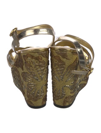 Prada Patent Leather Printed Sandals