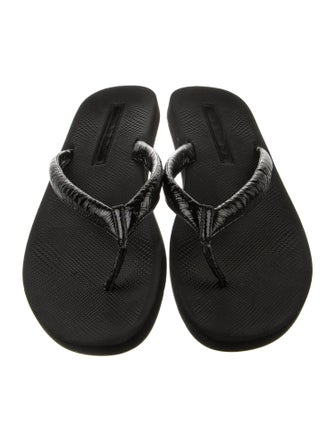 Prada Sport Patent Leather Flip Flops