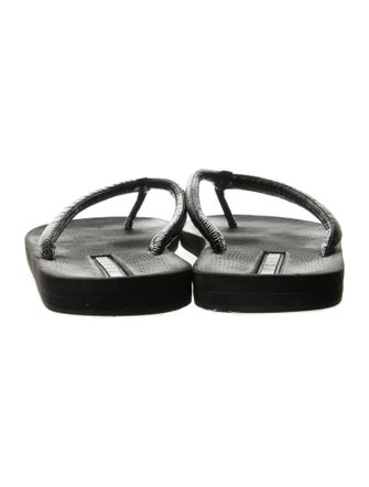 Prada Sport Patent Leather Flip Flops