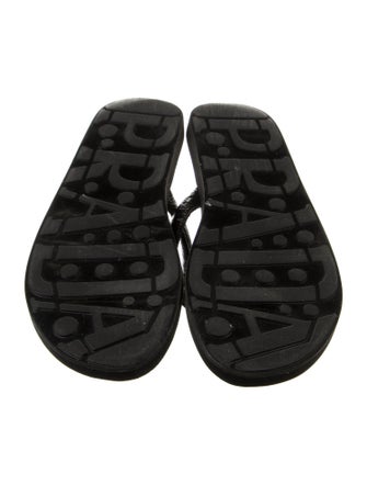 Prada Sport Patent Leather Flip Flops