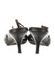 Prada Leather Bow Accents Slingback Pumps