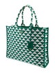 Prada Enameled Metal Triangle Tote