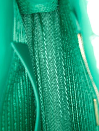 Prada Enameled Metal Triangle Tote