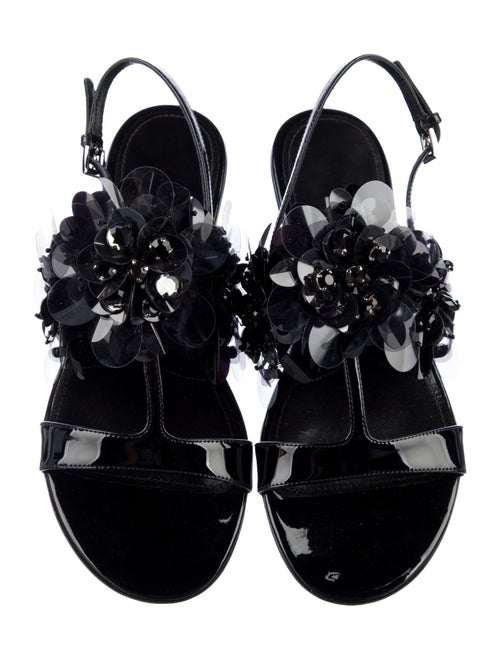Prada Patent Leather Slingback Sandals