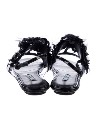 Prada Patent Leather Slingback Sandals