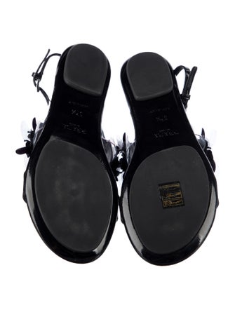 Prada Patent Leather Slingback Sandals