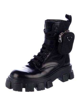 Prada Leather Lace-Up Boots
