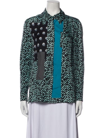 Prada 2015 Silk Button-Up Top