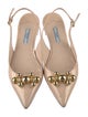 Prada Patent Leather Slingback Flats