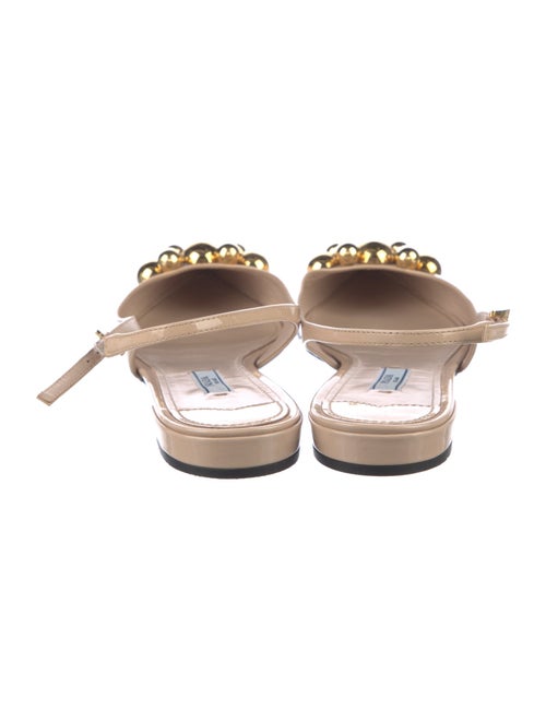 Prada Patent Leather Slingback Flats
