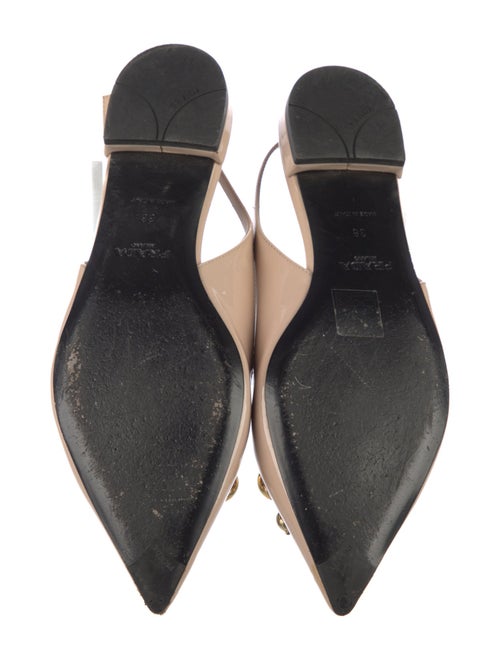 Prada Patent Leather Slingback Flats