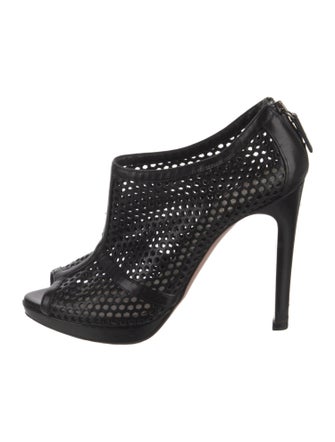 Prada Leather Lasercut Accents Pumps
