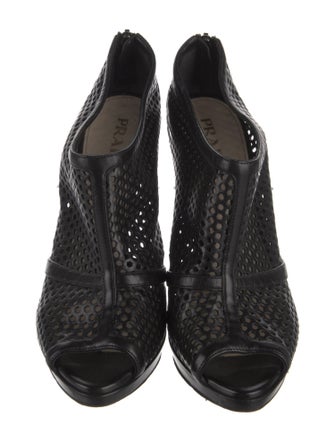 Prada Leather Lasercut Accents Pumps