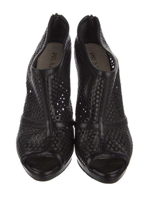 Prada Leather Lasercut Accents Pumps