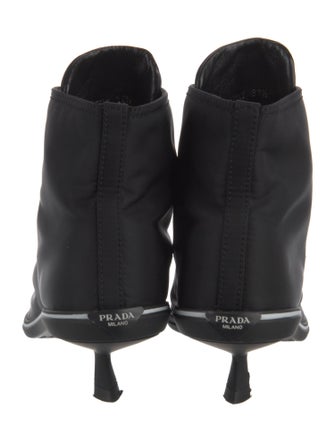 Prada Nylon Lace-Up Boots
