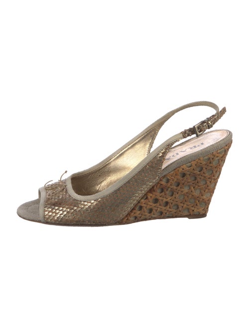 Prada Snakeskin Slingback Sandals