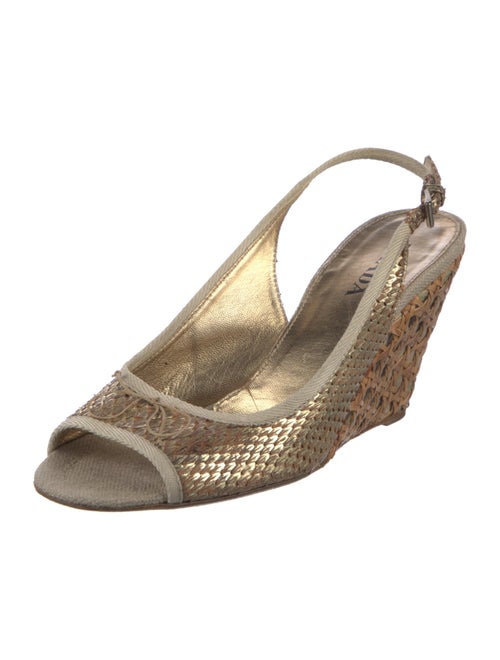 Prada Snakeskin Slingback Sandals