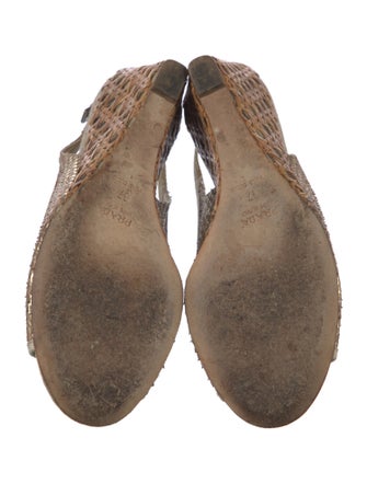 Prada Snakeskin Slingback Sandals