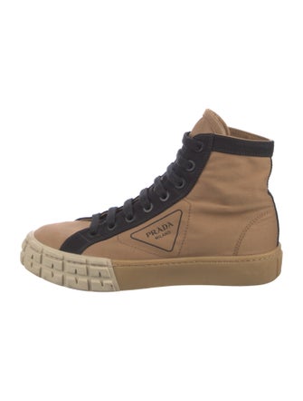 Prada Canvas Printed Sneakers