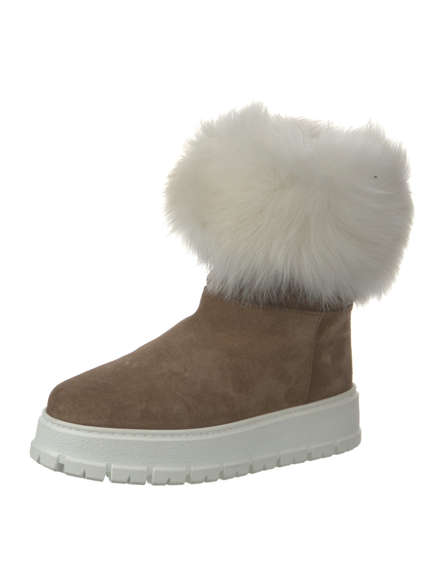 Prada Suede Fur Trim Boots w/ Tags