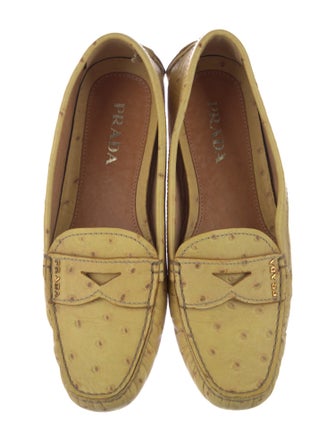 Prada Ostrich Loafers