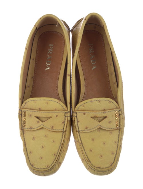 Prada Ostrich Loafers