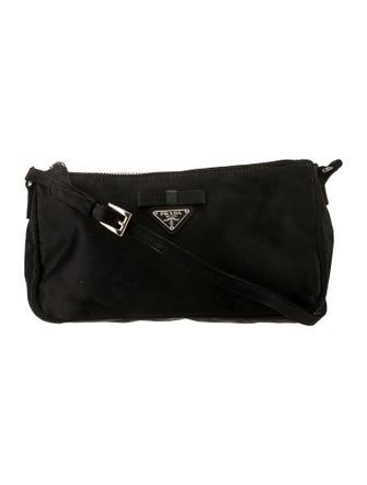 Prada Enameled Metal Triangle Shoulder Bag