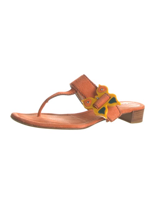 Prada Suede Studded Accents Slides