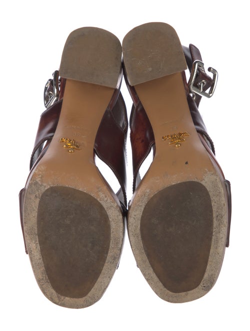 Prada Leather Slingback Sandals