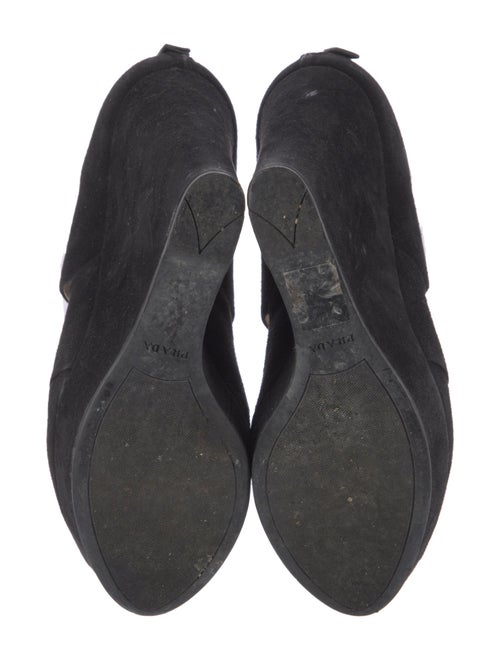 Prada Suede Cutout Accent Pumps