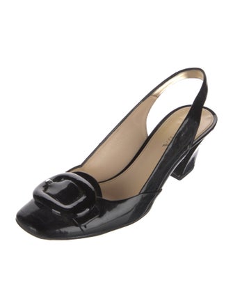 Prada Patent Leather Slingback Pumps