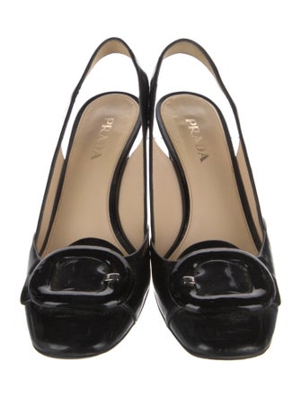 Prada Patent Leather Slingback Pumps