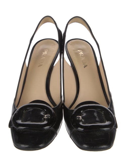 Prada Patent Leather Slingback Pumps