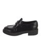 Prada Enameled Metal Triangle Patent Leather Oxfords