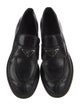 Prada Enameled Metal Triangle Patent Leather Oxfords