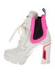 Prada Leather Colorblock Pattern Wedge Sneakers