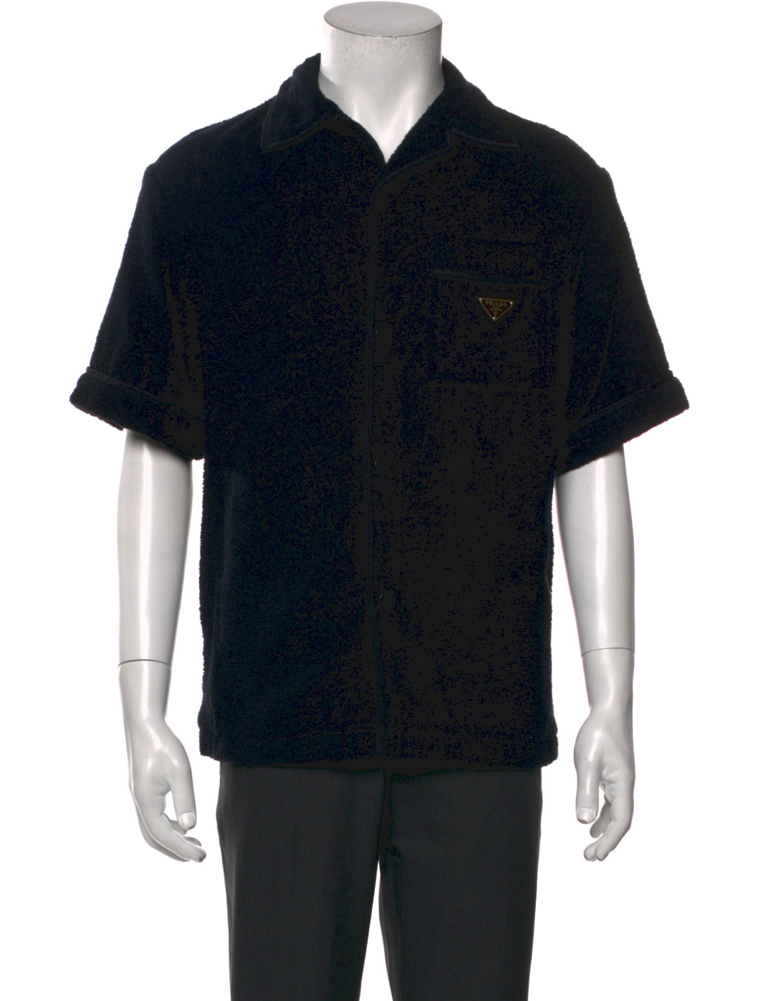 Prada 2021 Enameled Metal Triangle Shirt