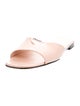 Prada Signature Logo Leather Slides