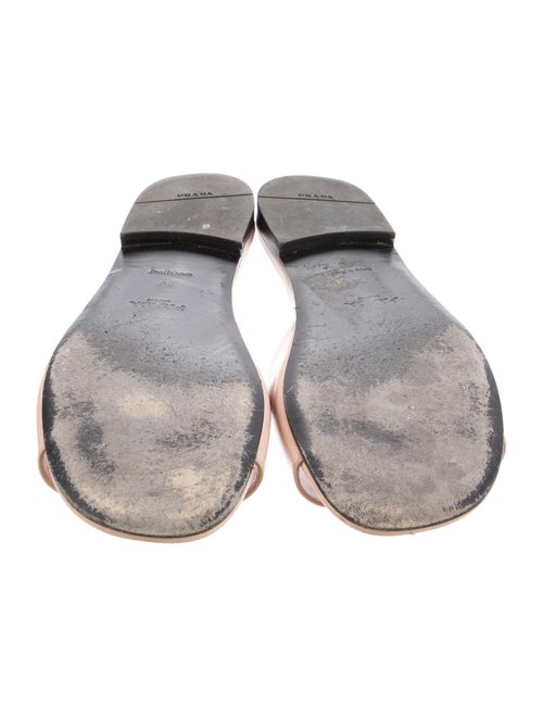 Prada Signature Logo Leather Slides
