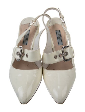 Prada Patent Leather Slingback Pumps