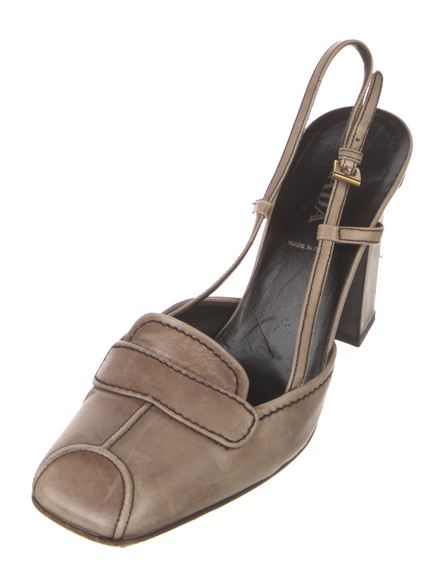 Prada Leather Slingback Pumps