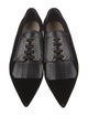 Prada Velvet Leather Trim Embellishment Oxfords