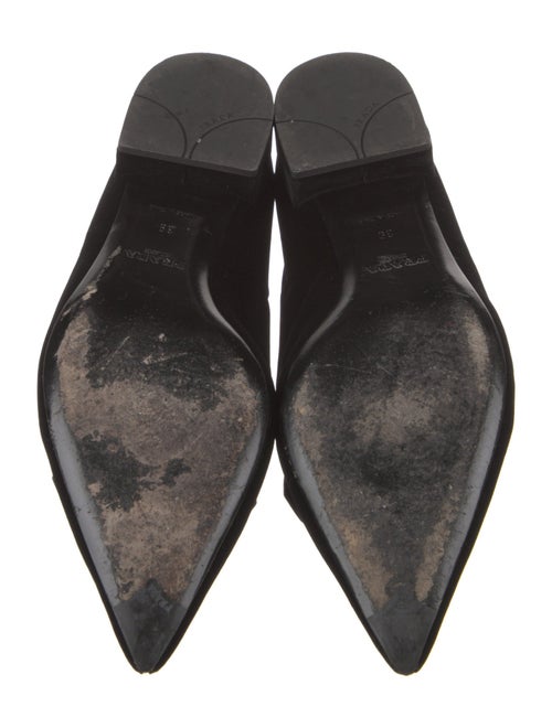 Prada Velvet Leather Trim Embellishment Oxfords
