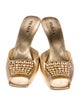 Prada Leather Crystal Embellishments Mules