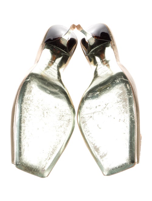 Prada Leather Crystal Embellishments Mules