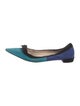 Prada Suede Colorblock Pattern Ballet Flats