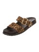 Prada Ponyhair Animal Print Slides