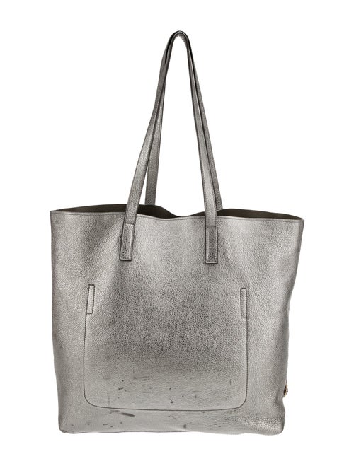 Prada Enameled Metal Triangle Tote