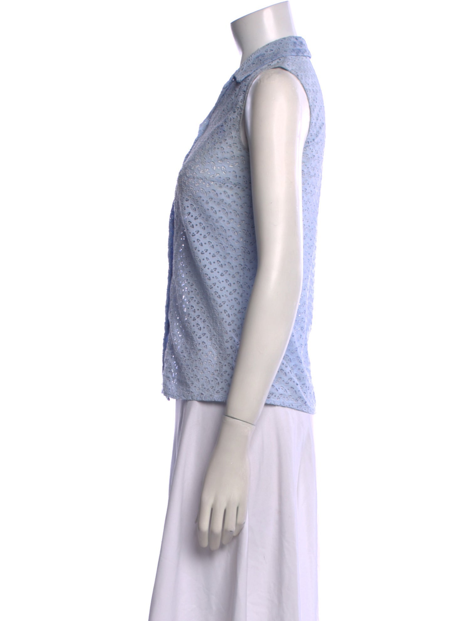 Prada 2012 Sleeveless Button-Up Top